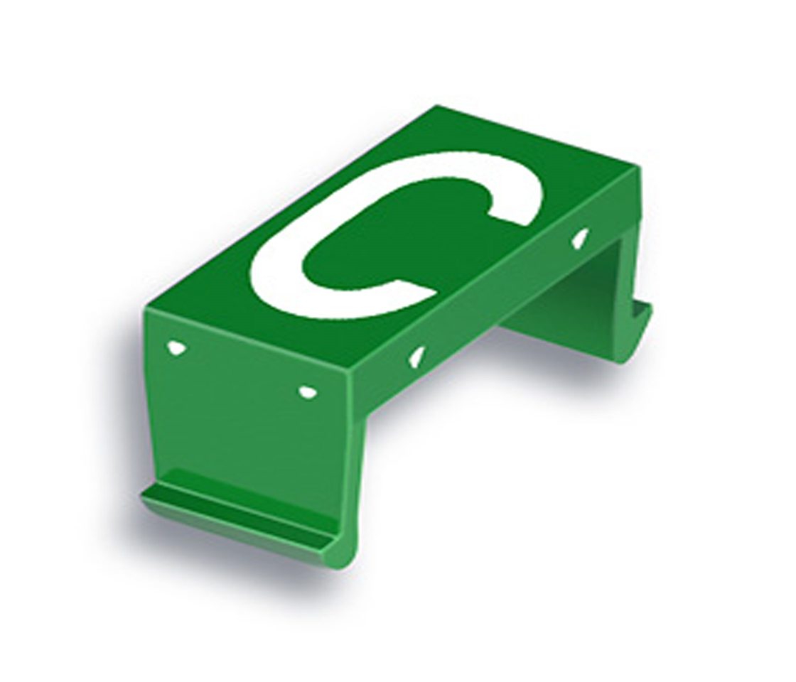 FP Buchstabenfeld C 10mm grün