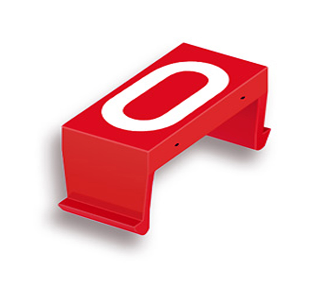 FP Zahlenfeld 0/O 25mm rot