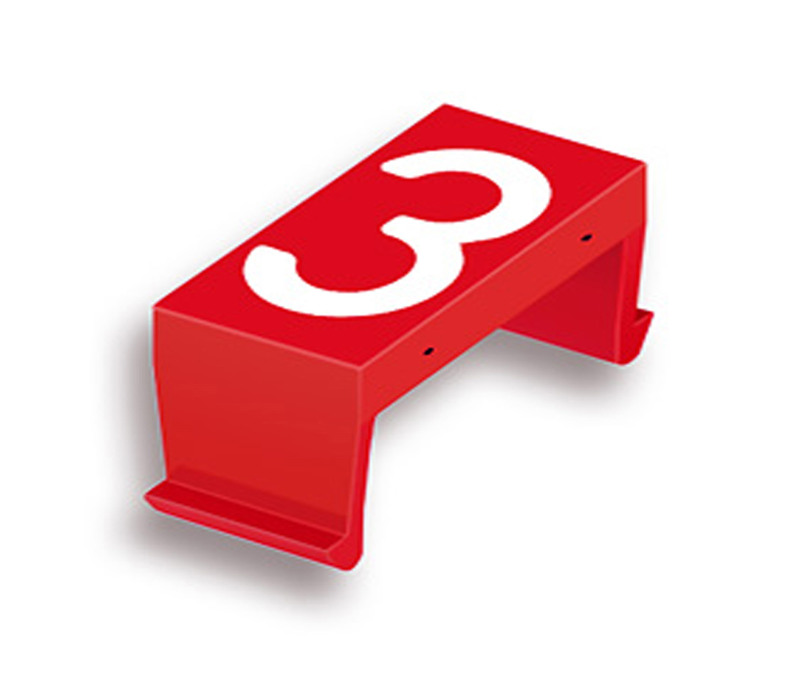 FP Zahlenfeld 3 25mm rot