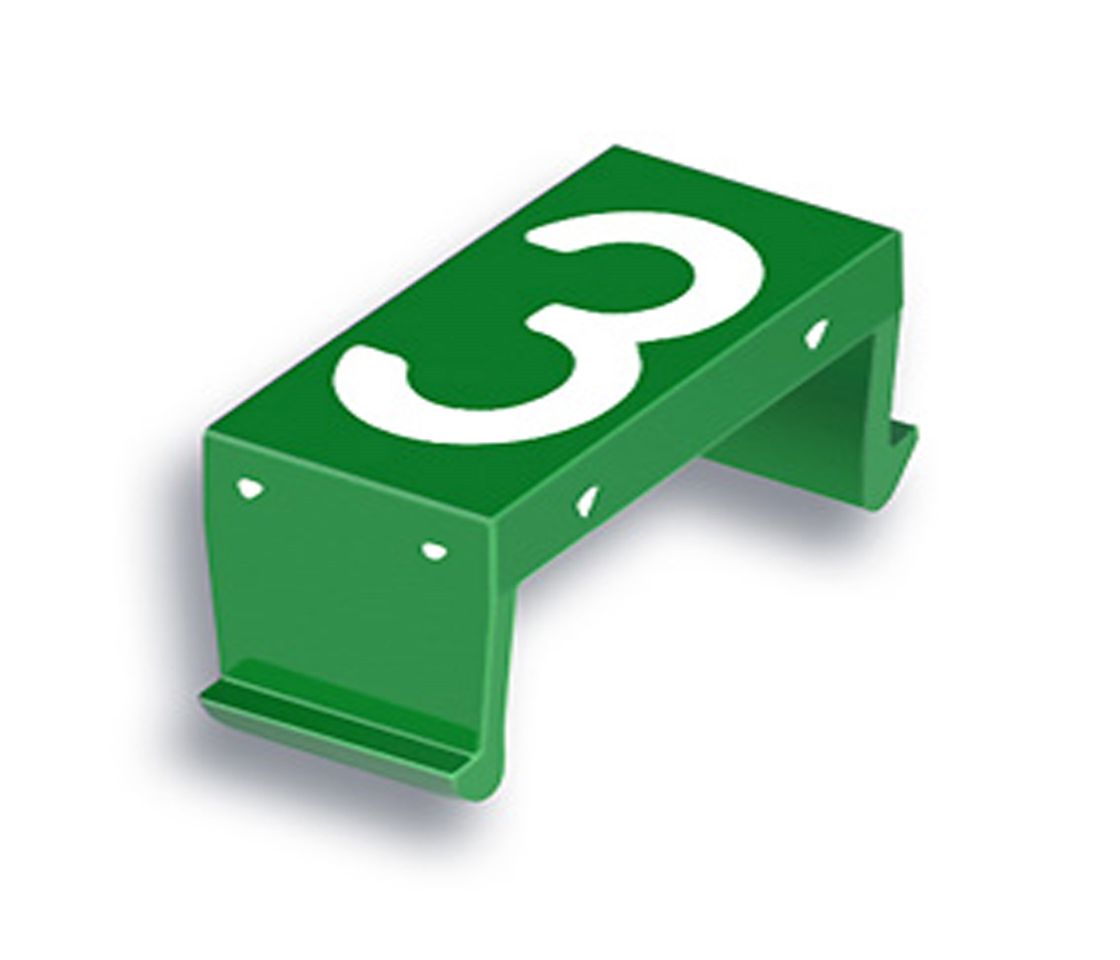 FP number fld 3 40mm green