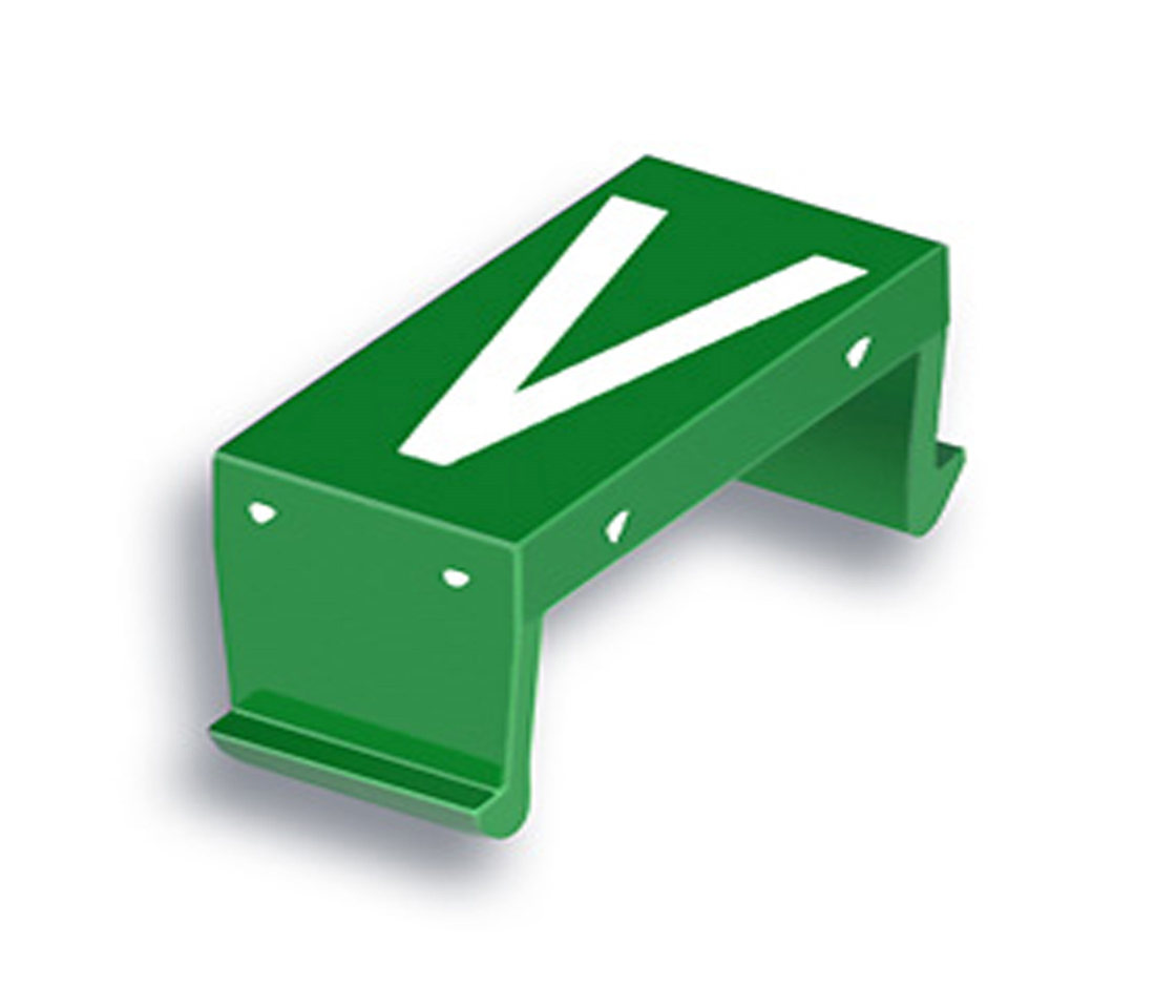 FP letter field V 40mm green