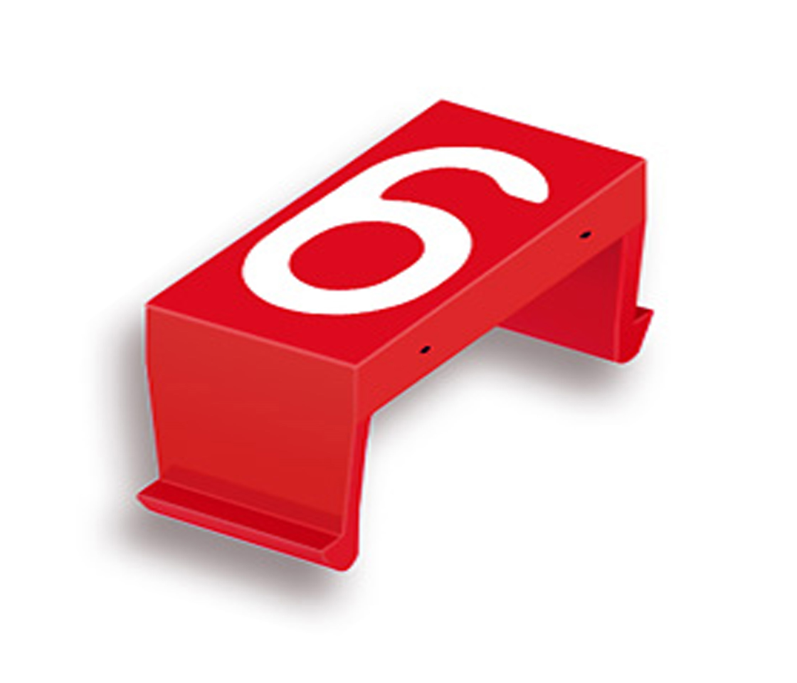 FP number fld 6/9 40mm red