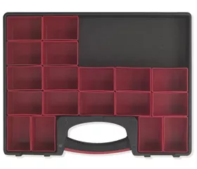 Kunststoffgehäuse mit herausnehmbaren Boxen – für kleine Komponenten