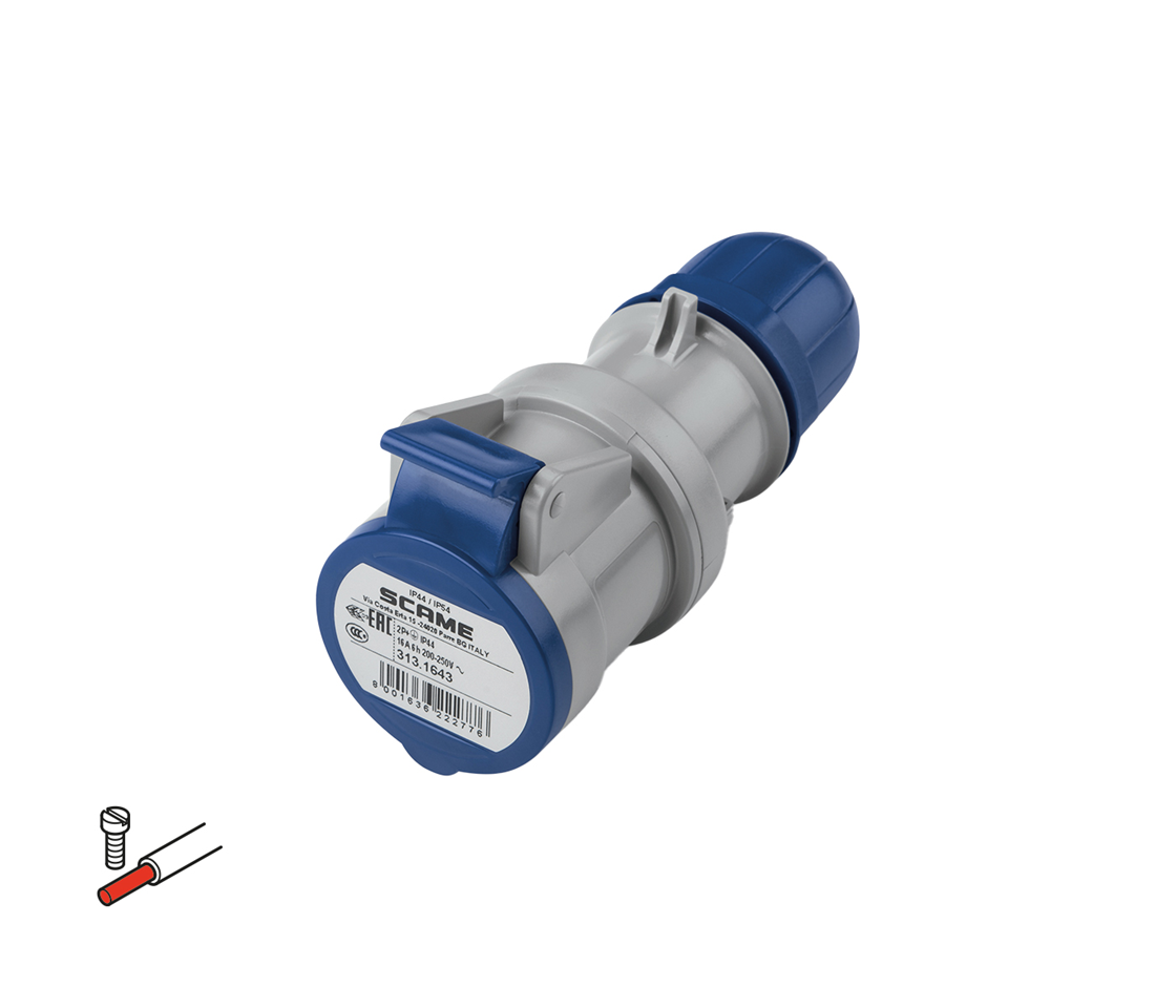 Scame Kupplungsdose,2P+E,6h