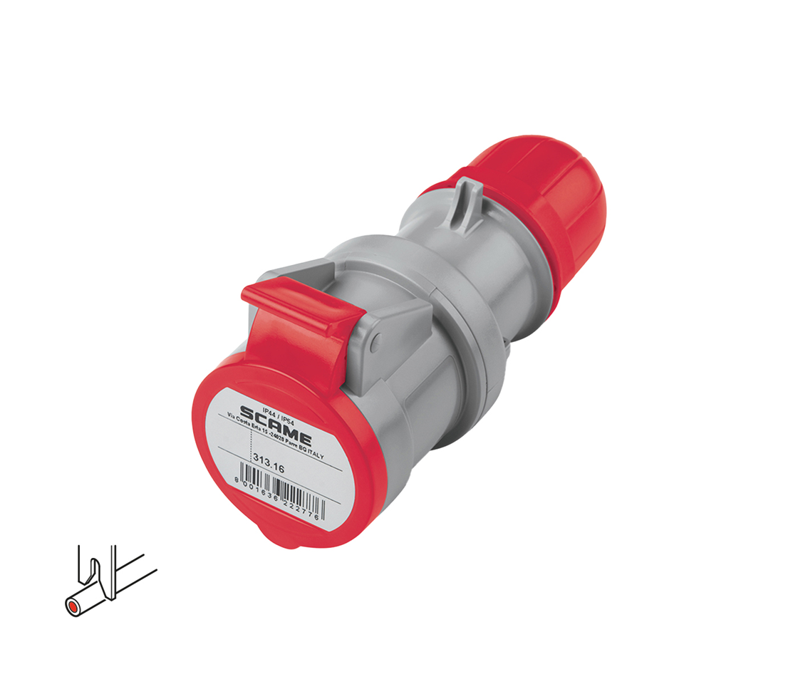 Scame Kupplungsdose,2P+E,6h