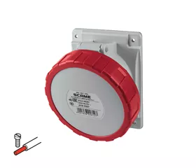 CEE Anbau-Steckdose schräg mit Schraubanschluss, 32 A, IP66|67|69