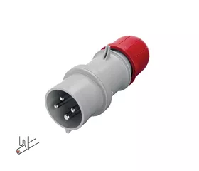 CEE Stecker gerade 16 A, IP44|54, mit Schneidklemmen