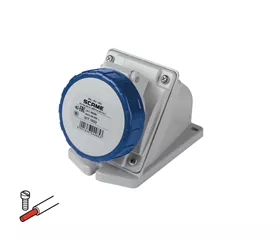 CEE-Wandsteckdose Schräg mit Schraubanschluss, 16 A, IP66|67|69