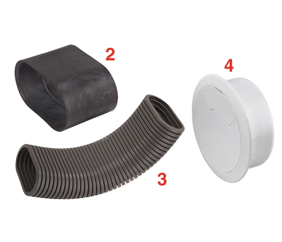 Tube ondulé en plastique, forme oval