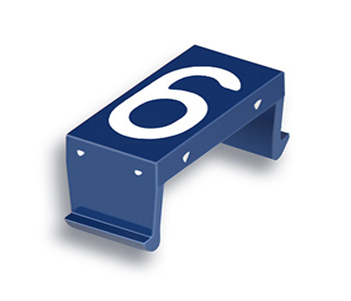 FP number fld 6/9 10mm blue