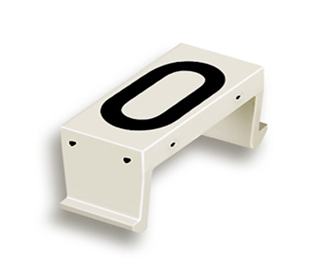 FP Zahlenfeld 0/0 25mm weiss