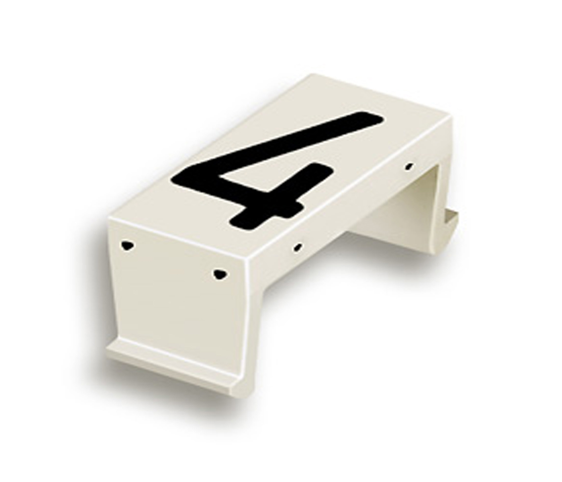 FP Zahlenfeld 4 25mm weiss