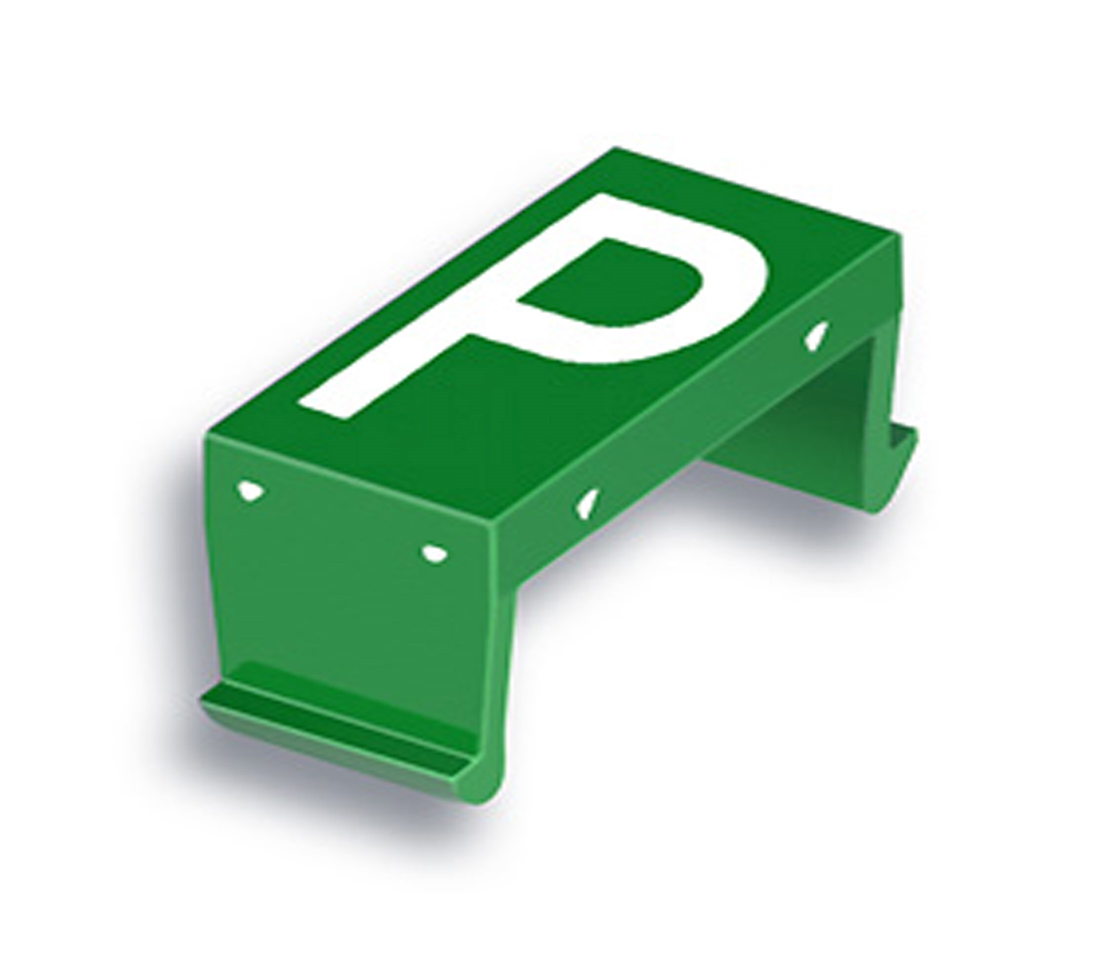 FP Buchstabenfeld P 25mm grün