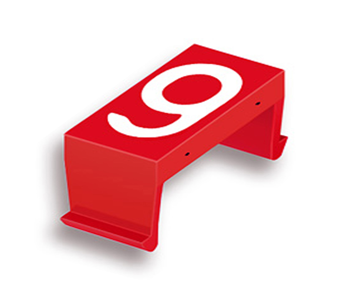 FP Zahlenfeld 6/9 25mm rot