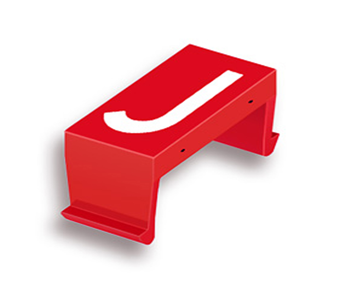 FP Buchstabenfeld J 25mm rot