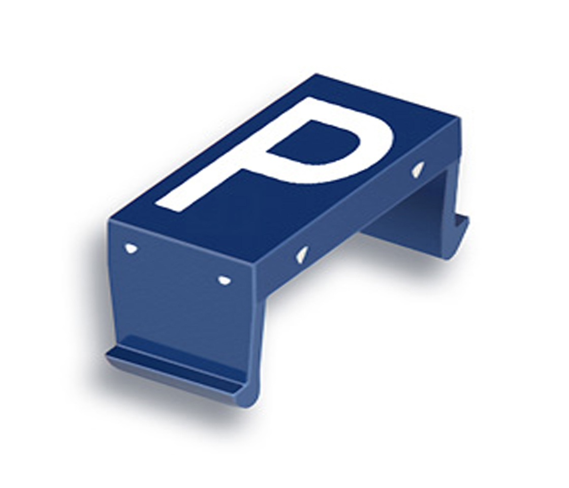 FP Buchstabenfeld P 40mm blau