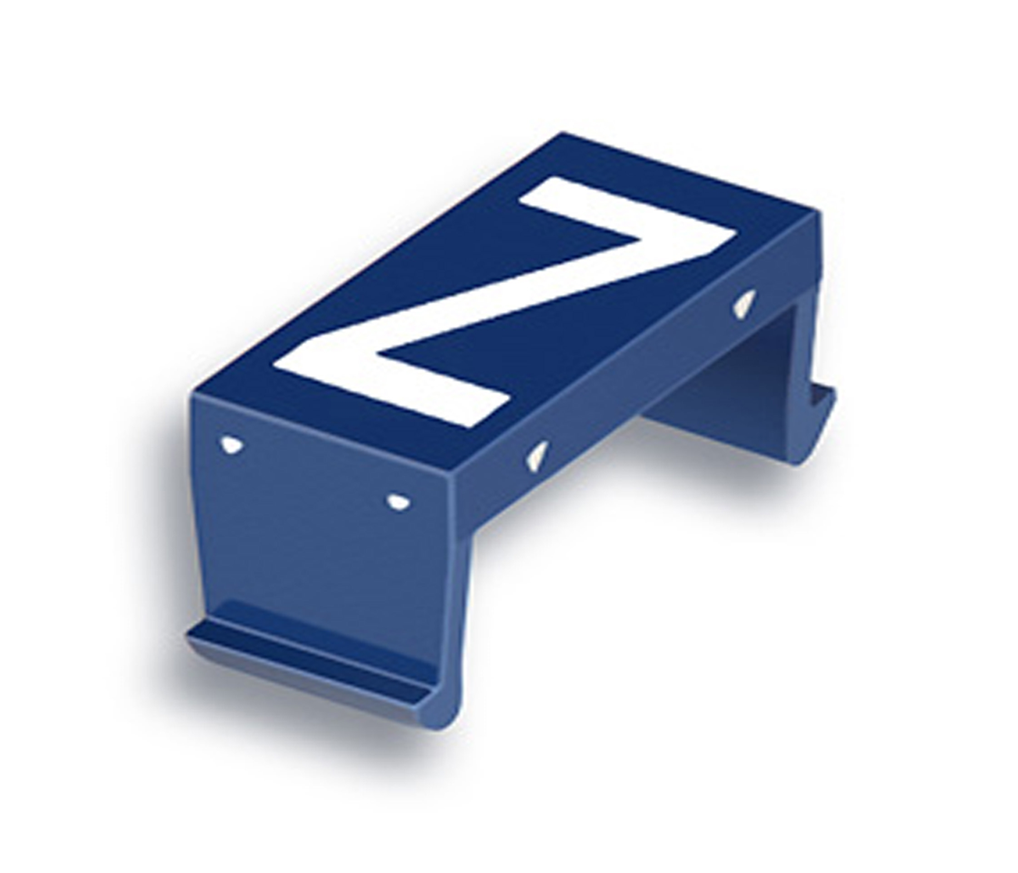 FP Buchstabenfeld Z 40mm blau