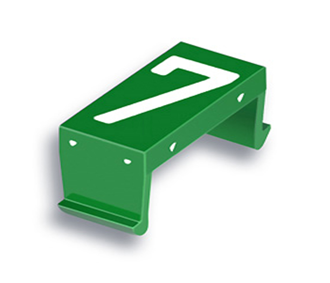 FP number fld 7 40mm green