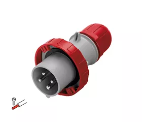 CEE Stecker 32 A, IP66|67|69, gerade mit Schraubanschluss