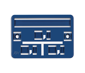 Kunststoff-Hinweisschild PLAT 110 x 70 für Versorgungsanlagen – Schweizer Standard