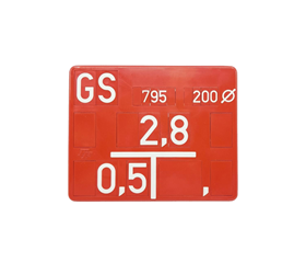 Kunststoff-Hinweisschild Mini PLAT 50 x 65